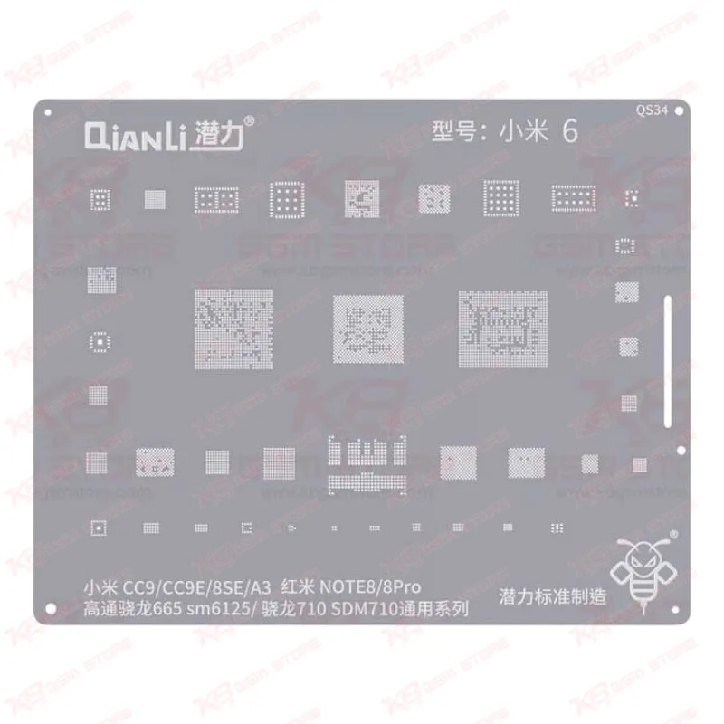 Qianli Bumblebee Stencil (QS34) For Xiaomi 6