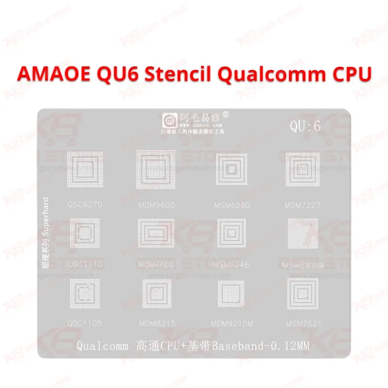 Qualcomm CPU QU6 Stencil AMAOE