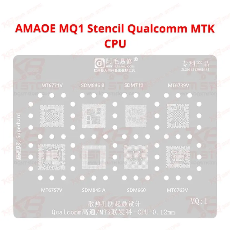 Qualcomm/MTK CPU MQ1 AMAOE Stencil