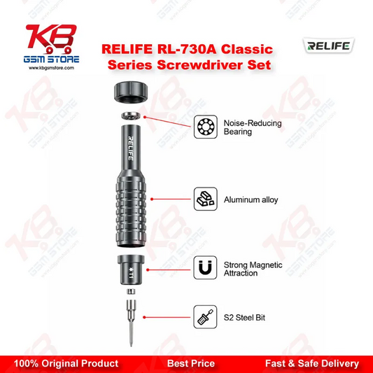 RELIFE RL-730A Steel Cannon King Classic Series 5-in-1 Precision Screwdriver Set