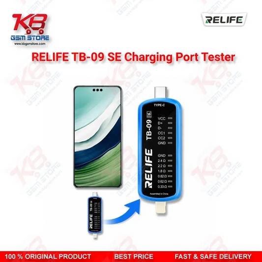 RELIFE TB-09 SE Type-C & Lightning Charging Port Tester for iPhone & Android