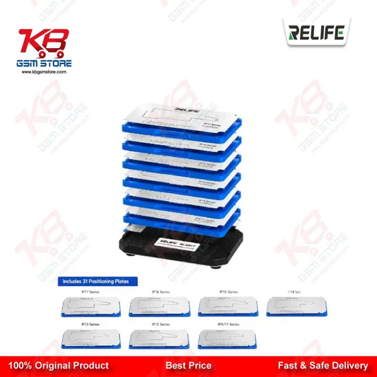 RELIFE RL-601T 31-in-1 iPhone Middle Layer BGA Reballing Platform Set — IPX to iPhone 17 Series