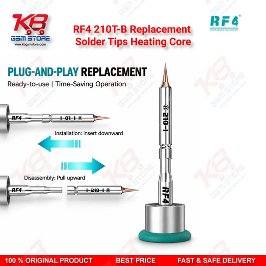 RF4 210T-B Replacement Solder Tips Heating Core – Integrated Bevel Tip for 210/C210 Soldering Stations
