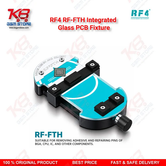 RF4 RF-FTH Integrated Glass PCB Fixture – Dual-Size 58/66mm Motherboard Clamping Stand