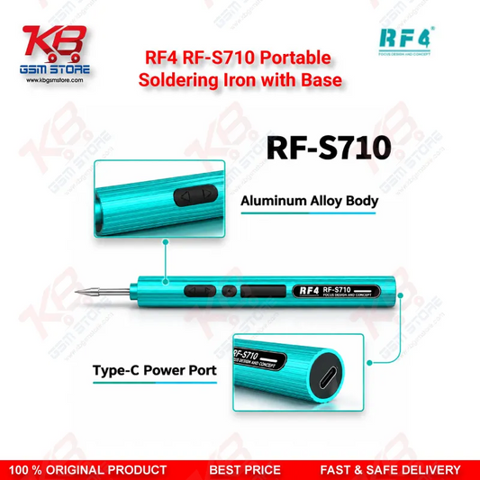 RF4 RF-S710 Portable Type-C Integrated Digital Soldering Iron with Base for PCB SMD Repair