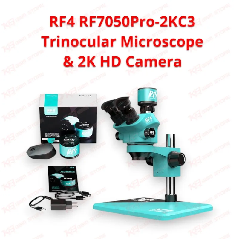 RF4 RF7050Pro-2KC3 Trinocular Microscope & 2K HD Camera