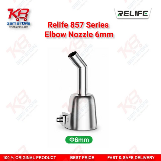 RELIFE 857 Series 45° Elbow Nozzle 6mm – Bent Hot Air Rework Nozzle