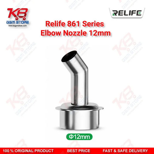 Relife 861 Series 45° Elbow Nozzle 12mm – Hot Air Rework Station Nozzle