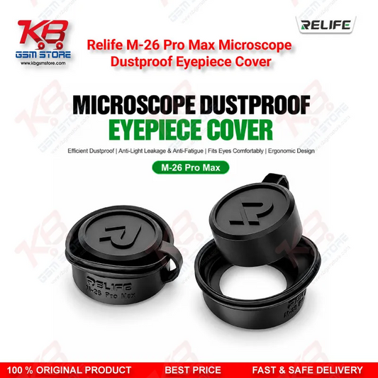 RELIFE M-26 Pro Max Microscope Dustproof Eyepiece Cover – Anti-Light Leakage Soft Silicone Eyecup for Stereo Microscopes