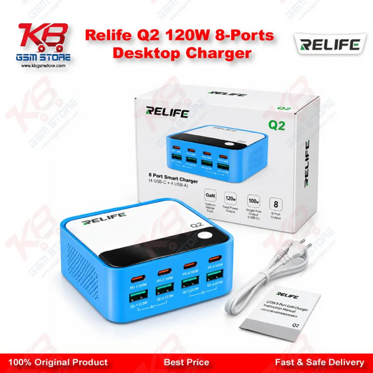 Relife Q2 120W 8-Ports Desktop Charger