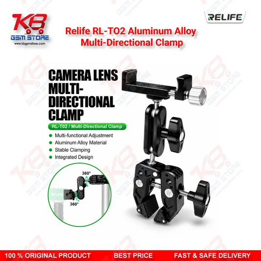 Relife RL-TO2 Aluminum Alloy Multi-Directional Clamp