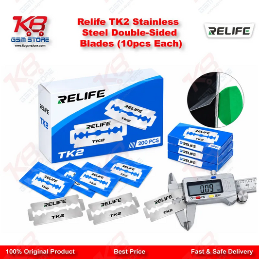 Relife TK2 Stainless Steel Double-Sided Blades (10pcs Each)