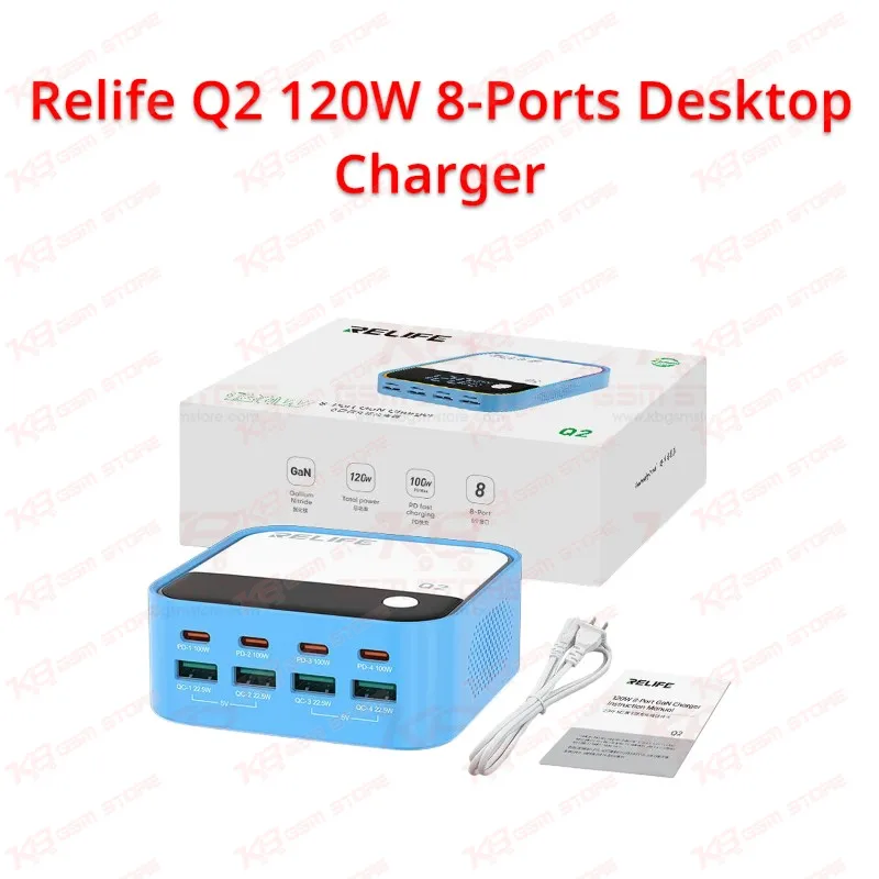 Relife Q2 120W 8-Ports Desktop Charger