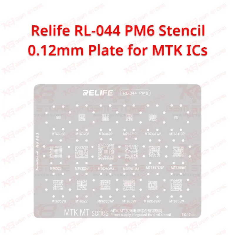 Relife RL-044 PM6 Stencil 0.12mm Plate for MTK ICs