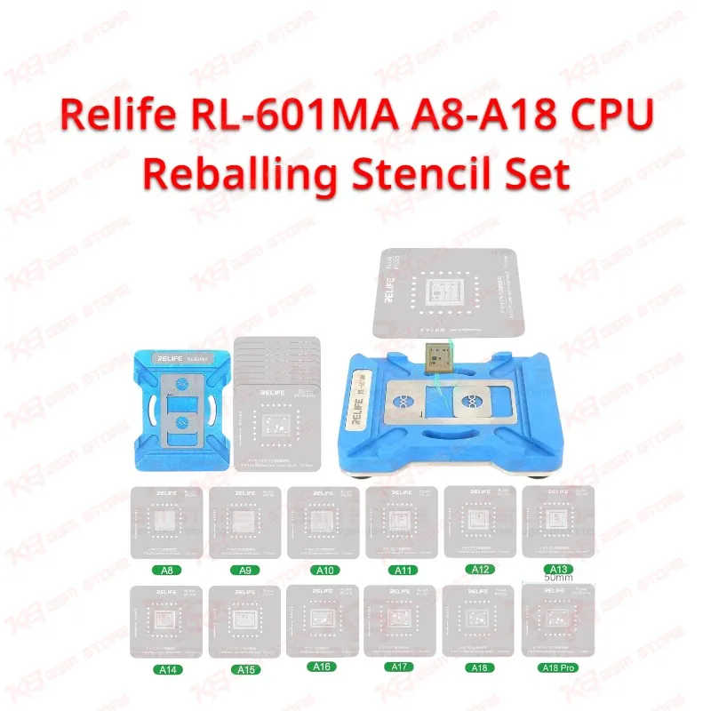 Relife RL-601MA A8-A18 CPU Reballing Stencil Set