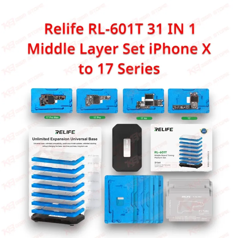 Relife RL-601T 31 IN 1 Middle Layer Set iPhone X to 17 Series