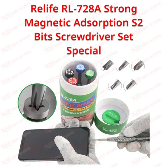Relife RL-728A Strong Magnetic Adsorption S2 Bits Screwdriver Set Special