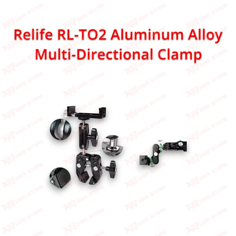 Relife RL-TO2 Aluminum Alloy Multi-Directional Clamp
