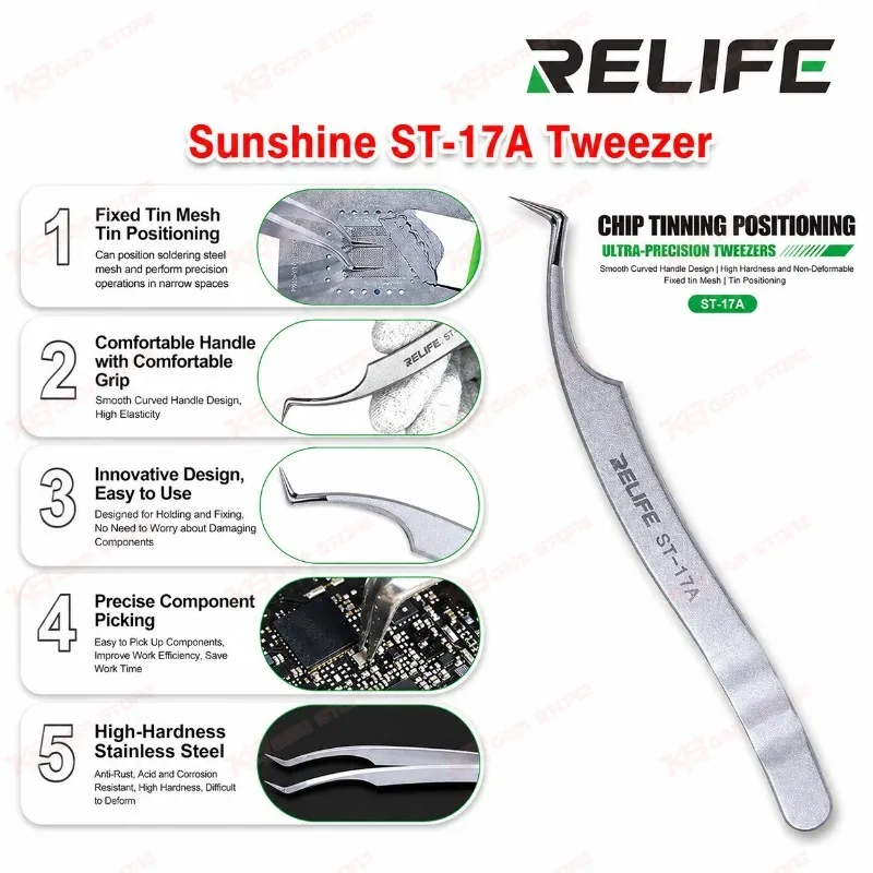 Relife ST-17A Ultra-Precision Tweezers