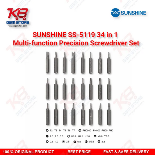 SUNSHINE SS-5119 34 in 1 Precision Screwdriver Set for Mobile Repair