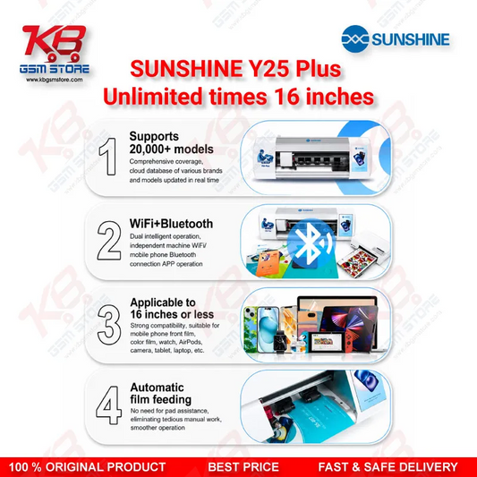 SUNSHINE Y25 Plus Hydrogel Film Cutting Machine - Unlimited Times 16 Inch Smart Cutter