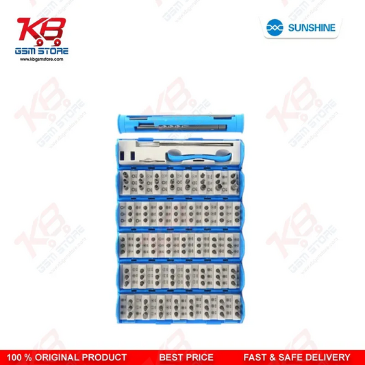 SUNSHINE SS-5120 128 in 1 Precision Screwdriver Set – S2 Alloy Steel Bits for Mobile Phone Repair
