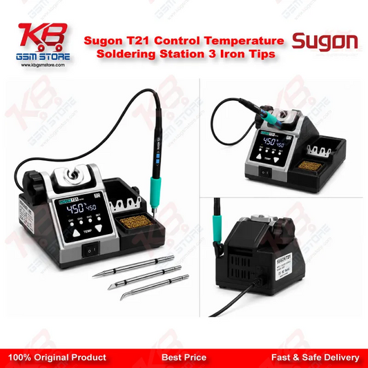 Sugon T21 Control Temperature Soldering Station 3 Iron Tips