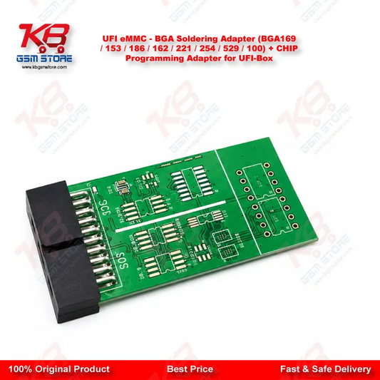 UFI eMMC – BGA Soldering Adapter (BGA169 153 186 162 221 254 529 100) + CHIP Programming Adapter for UFI-Box