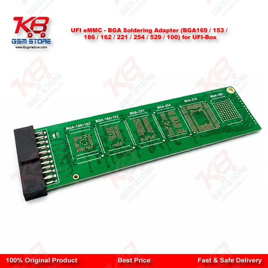 UFI eMMC – BGA Soldering Adapter (BGA169 153 186 162 221 254 529 100) for UFI-Box