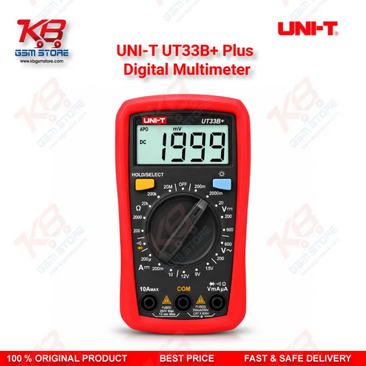 UNI-T UT33B+ Plus Digital Multimeter – Palm Size CAT II 600V Multimeter for Mobile Repair Technicians