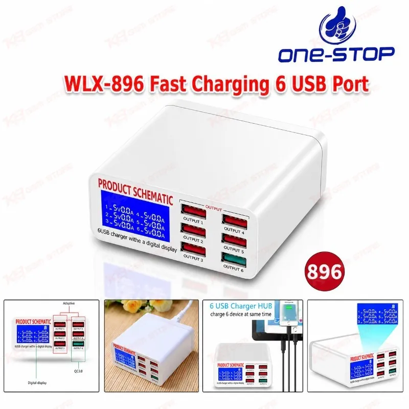 WLX-896 Fast Charging 6 USB Port