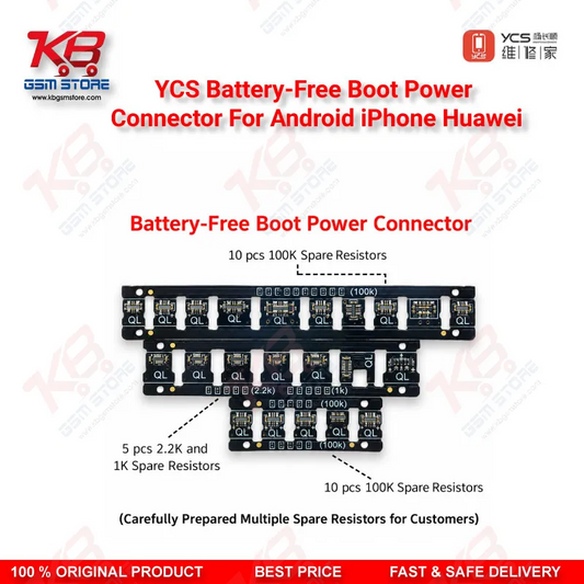 YCS Battery-Free Boot Power Connector For Android iPhone Huawei