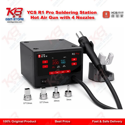 YCS R1 Pro Soldering Station Hot Air Gun with 4 Nozzles
