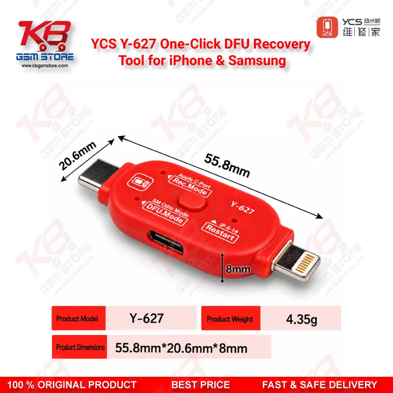 YCS Y-627 One-Click DFU Recovery Tool for iPhone & Samsung