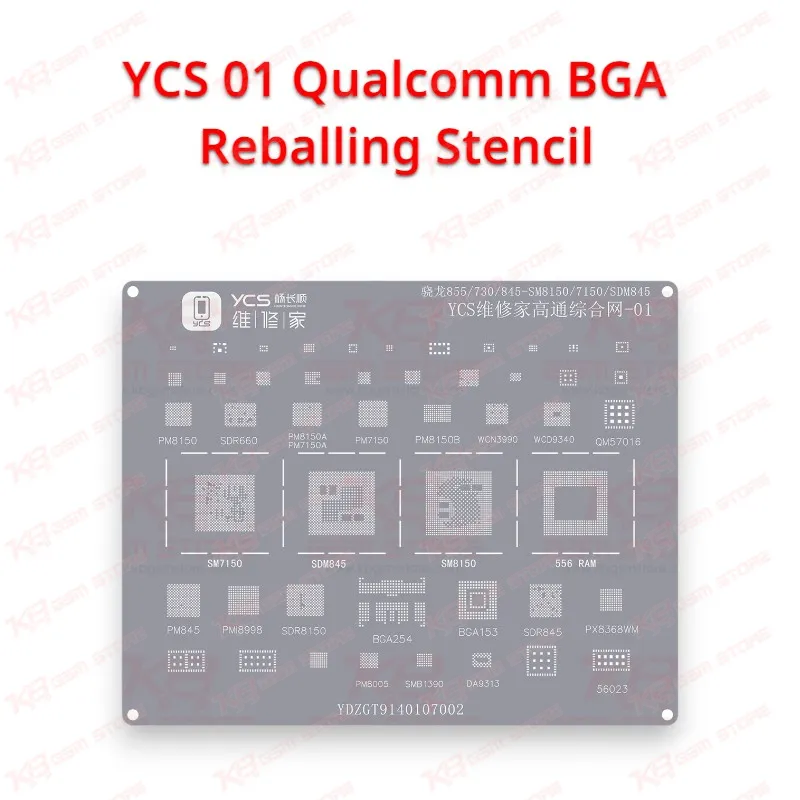YCS 01 Qualcomm BGA Reballing Stencil