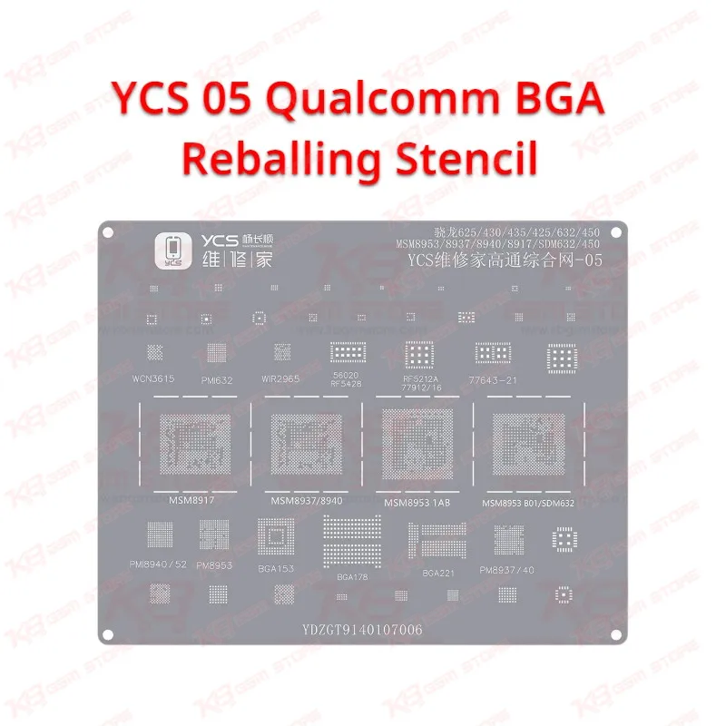 YCS 05 Qualcomm BGA Reballing Stencil