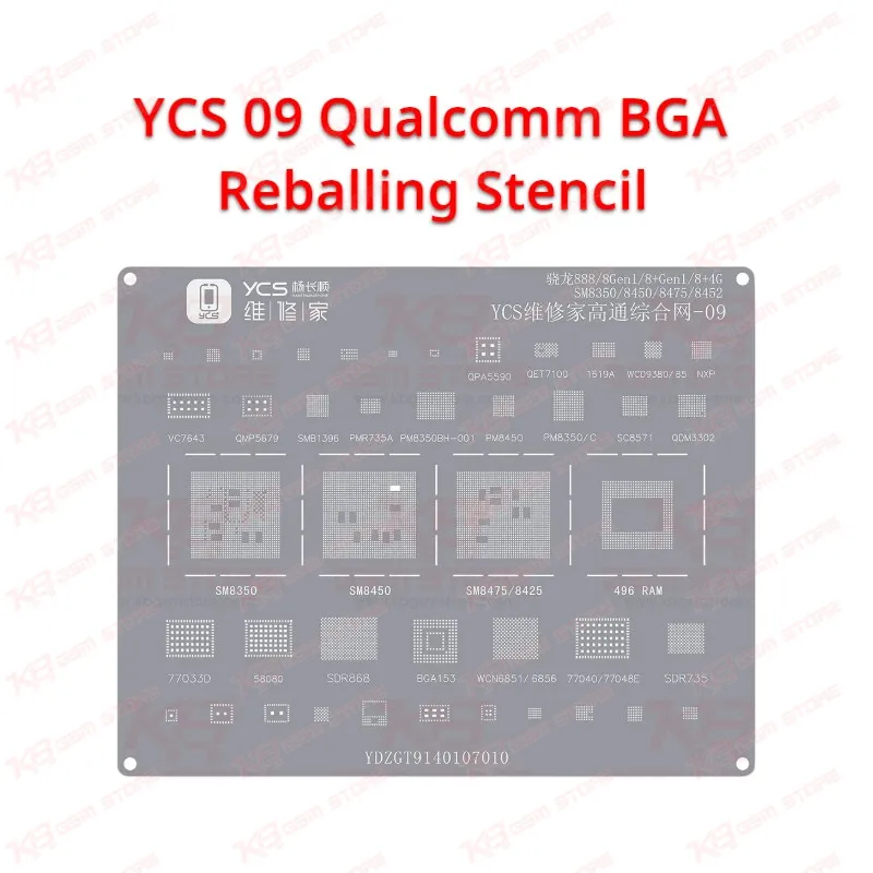 YCS 09 Qualcomm BGA Reballing Stencil