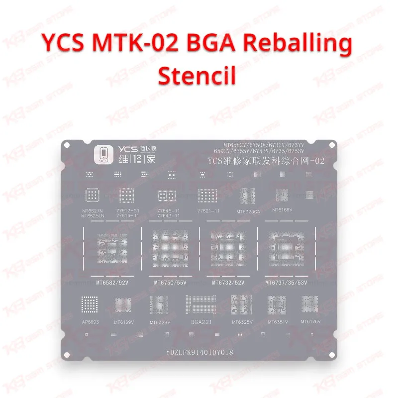 YCS MTK-02 BGA Reballing Stencil