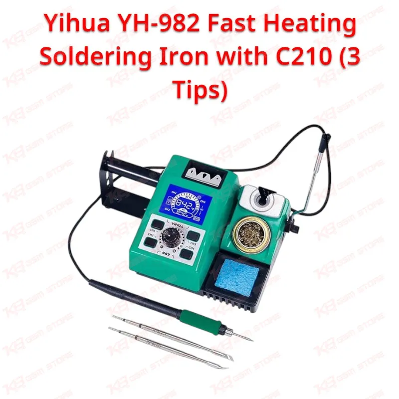 Yihua YH-982 Fast Heating Soldering Iron with C210 (3 Tips)