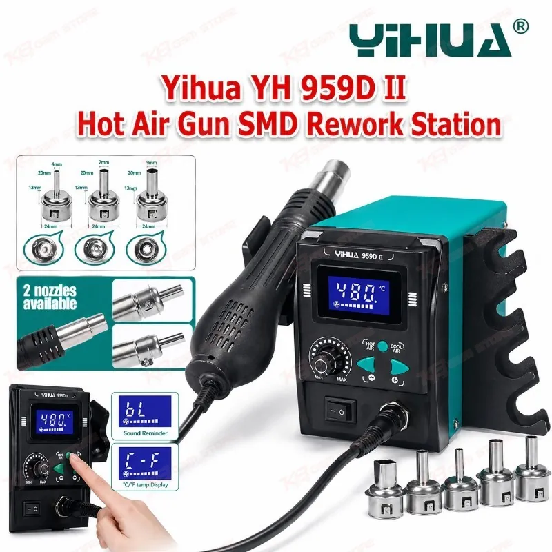 Yihua YH 959D II Hot Air Gun SMD Rework Station