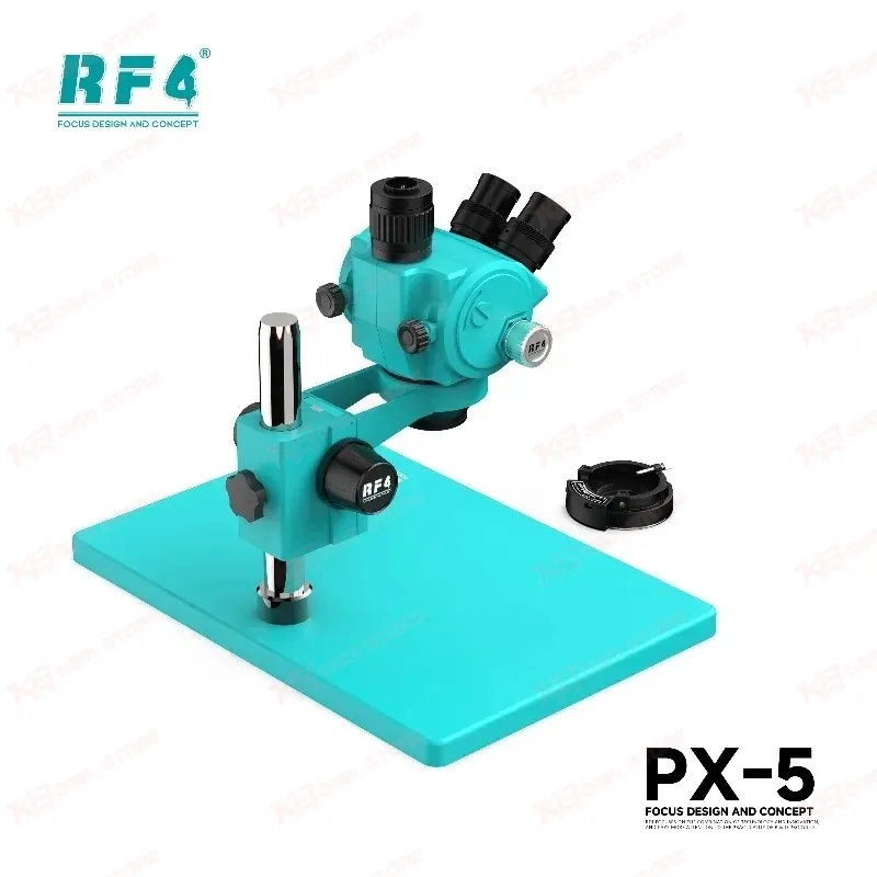 RF4 PX-5 Trinocular Stereo Microscope | 7X–50X Continuous Zoom