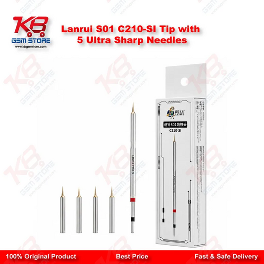 Lanrui S01 C210-SI Precision Soldering Iron Tip with 5 Ultra Sharp Needles