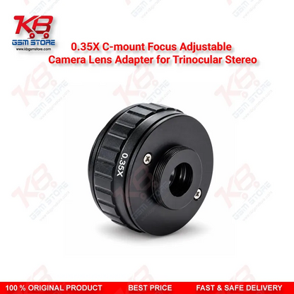 0.35X C-mount Focus Adjustable Camera Lens Adapter for Trinocular Stereo Microscope – New Type Trinocular Port C-Mount Camera Adapter Ring