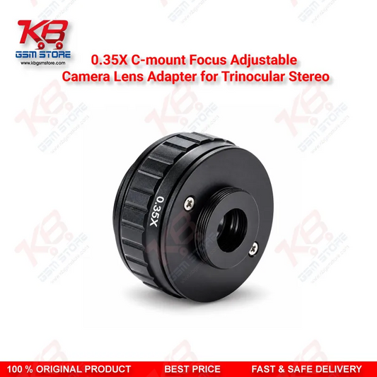 0.35X C-mount Focus Adjustable Camera Lens Adapter for Trinocular Stereo Microscope – New Type Trinocular Port C-Mount Camera Adapter Ring