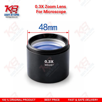 0.3X Zoom Lens For Microscope – 48mm Wide Field Barlow Lens