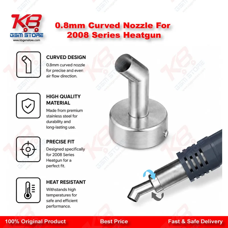 0.8mm Curved Nozzle For 2008 Series Heatgun