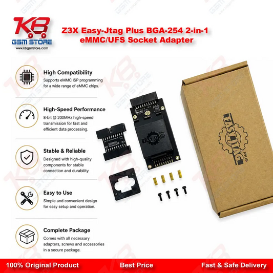 Z3X Easy-Jtag Plus BGA-254 2-in-1 eMMC/UFS Socket Adapter