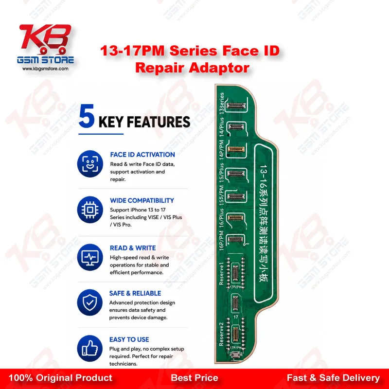 JCID 13-17PM Series Face ID Dot Matrix Activation Adaptor (V1SE / V1S Pro)