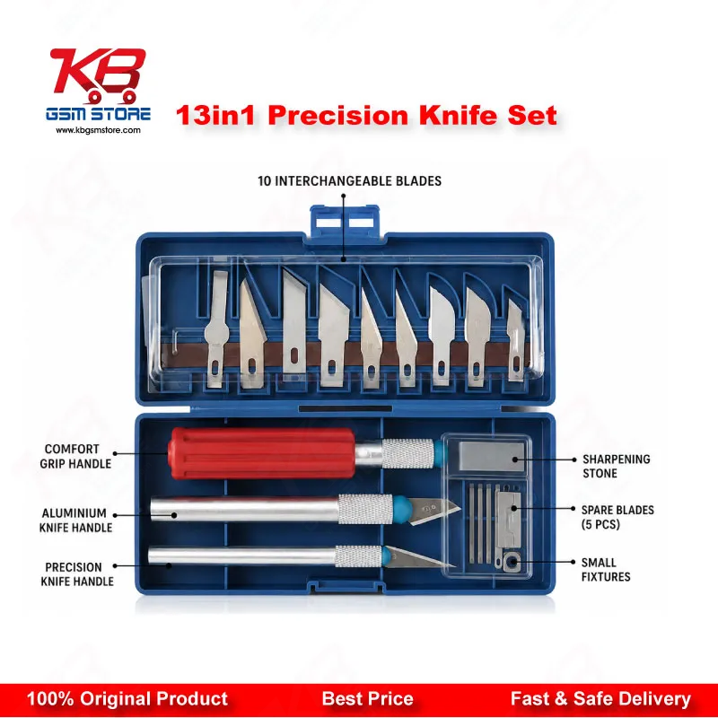 13in1 Precision Knife Set – Mobile Repair Cutting & Scraping Tool Kit