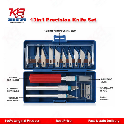 13in1 Precision Knife Set – Mobile Repair Cutting & Scraping Tool Kit